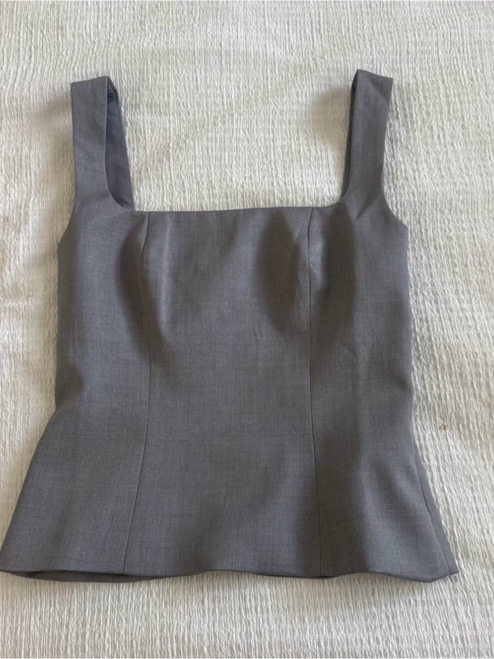 Peppermayo grey square neck top